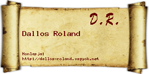 Dallos Roland névjegykártya